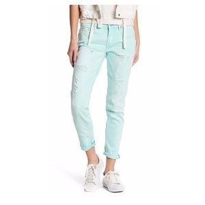 Unionbay Women's Beach Glass Blue Distress Jeans